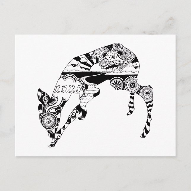 Liebe Hirsch Postkarte (Vorderseite)