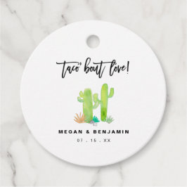 Liebe Hochzeit der Aquarellkaktus Geschenkanhänger