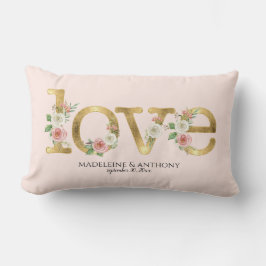 Liebe Hochzeit Personalisierte Namen Wasserfarben Lendenkissen