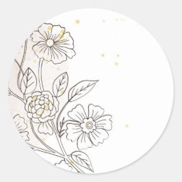 Liebe-Hochzeit Runder Aufkleber