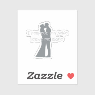 Liebe Hochzeit Verlobung Spaß Ich respektiere mein Aufkleber