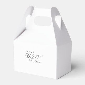"Liebe" Hochzeitsfeier für Dessert Bar, Weiß Geschenkschachtel