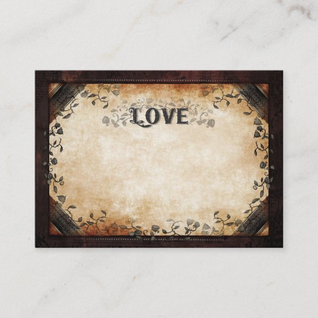LIEBE Hochzeitskarten BLANK Vordere Namen hinten Platzkarte (Vorderseite)