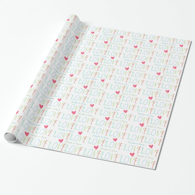 Liebe Hochzeitspapier Geschenkpapier (Ungerollt)