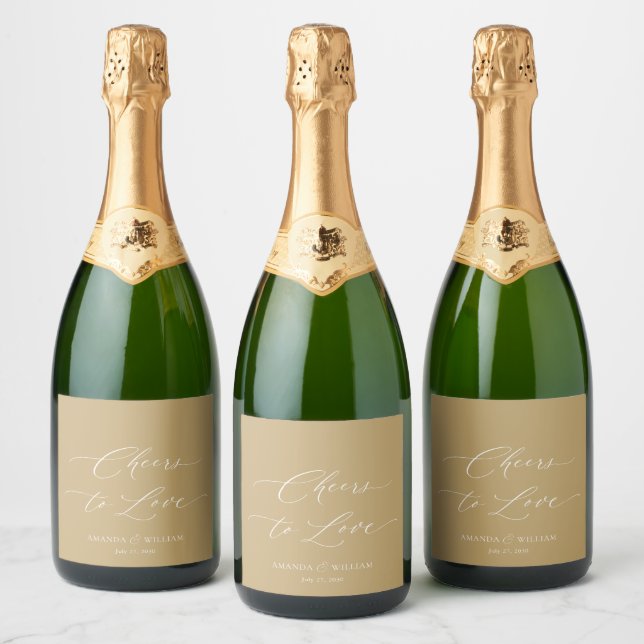 Liebe Hochzeitssekt-Flaschenetikett (Flaschen)