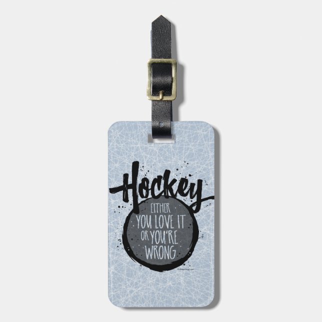 Liebe Hockey Gepäckanhänger (Vorderseite vertikal)