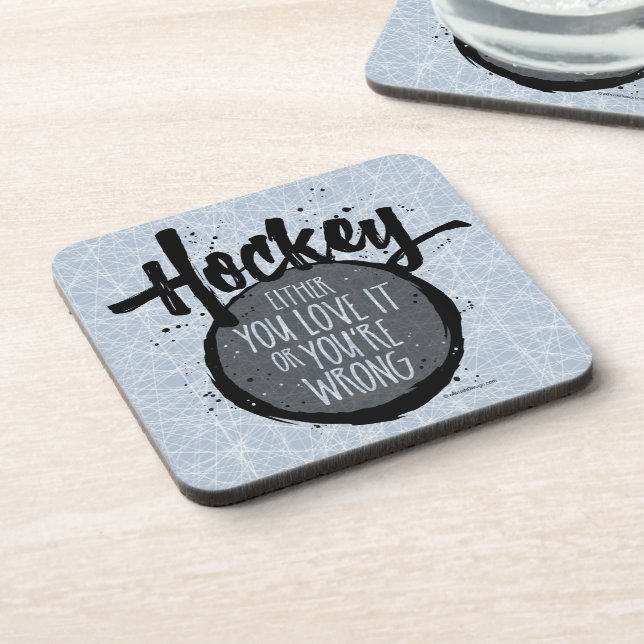 Liebe Hockey Getränkeuntersetzer (Linke Seite)
