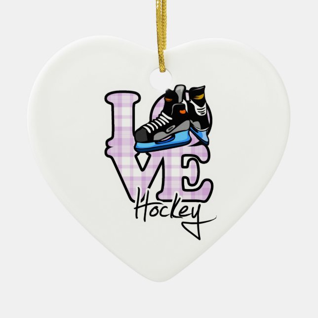 Liebe-Hockey Keramikornament (Vorne)
