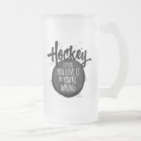Liebe Hockey Mattiert Glass Beer Tasse