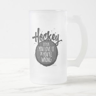 Liebe Hockey Mattiert Glass Beer Tasse