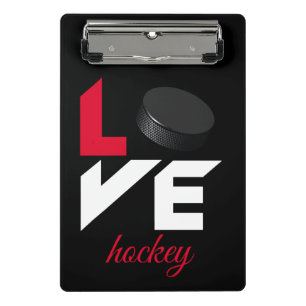 Liebe Hockey Mini Klemmbrett