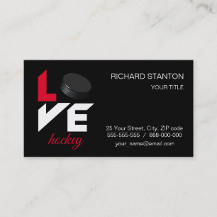 Liebe Hockey Visitenkarte