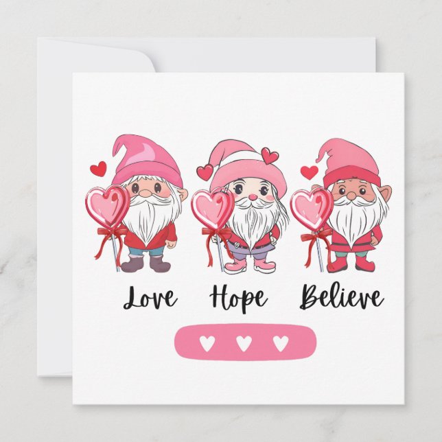 Liebe hoffen auf Valentinstag Flat Card (Vorderseite)