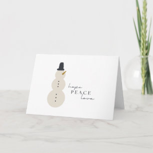 Liebe hoffen.Weihnachten Snowman Grußkarten Karte