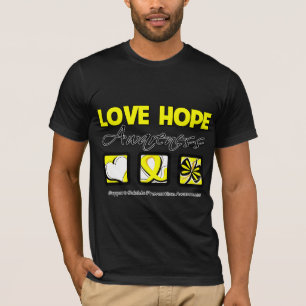 Liebe Hoffnung Bewusstsein Suizidprävention T-Shirt