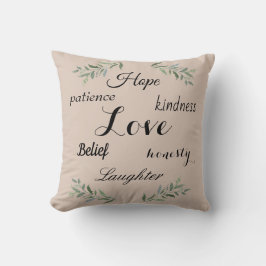 Liebe, Hoffnung, Gütekissen Kissen