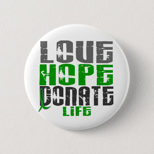 LIEBE-HOFFNUNG SPENDEN LEBEN T - Shirts, Geschenke Button (Vorderseite)