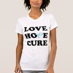 Liebe-Hoffnungs-Heilungs-blauer T-Shirt