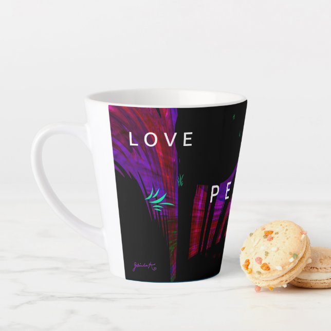 Liebe hofft Frieden Latte Tasse (Beispiel)
