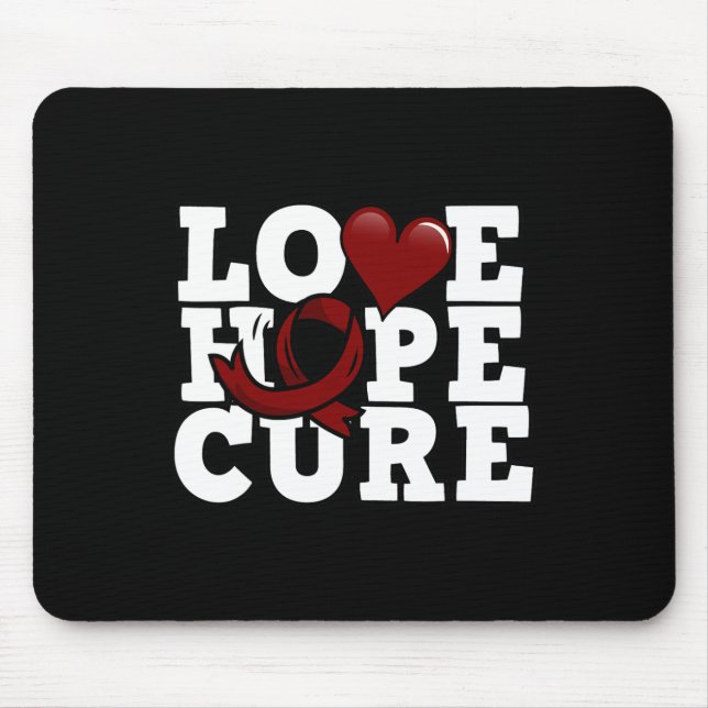 Liebe Hope Cure - Sichelzellenbewusstsein Mousepad (Vorne)