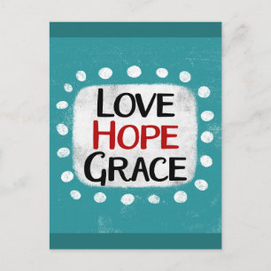 Liebe Hope Grace Postcard Postkarte