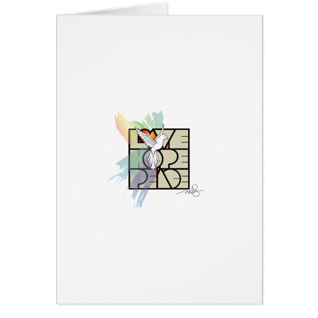 Liebe Hope Peace Dove (Vorne)