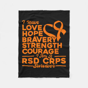 Liebe Hope Strength Courength Rsd Crps Awareness Fleecedecke