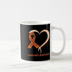Liebe Hope Support Leukämie Krebsbewusstsein Orang Kaffeetasse