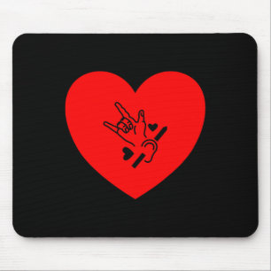 Liebe Hörgeräusch Hand Zeichen Hörverlust Bewussts Mousepad