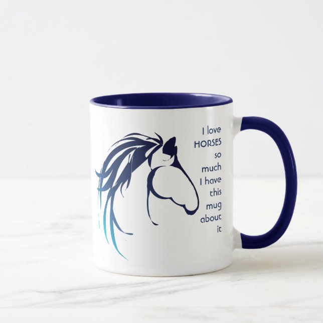 Liebe HORSES so viel Spaß Kostenvoranschlag Tasse (Rechts)