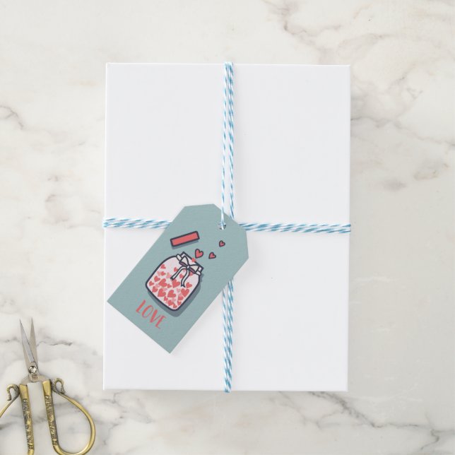 Liebe Hört Kinder Klasse Valentinstag Karten Geschenkanhänger (Mit Garn)