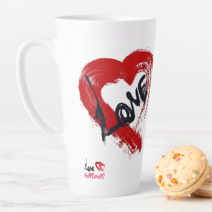 Liebe hört Latte-Tasse Milchtasse