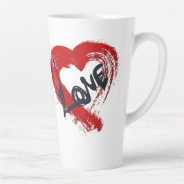 Liebe hört Latte-Tasse Milchtasse