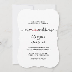 Liebe hört Red unsere Hochzeitseinladung Einladung