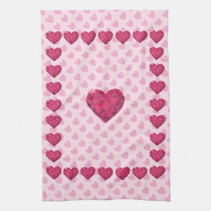 Liebe hört Valentins Dekor Geschirrtuch