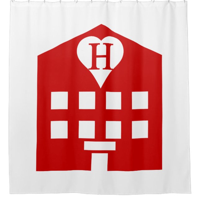 Liebe Hotel Japanese Emoji Duschvorhang (Vorderseite)