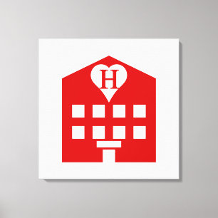 Liebe Hotel Japanese Emoji Leinwanddruck