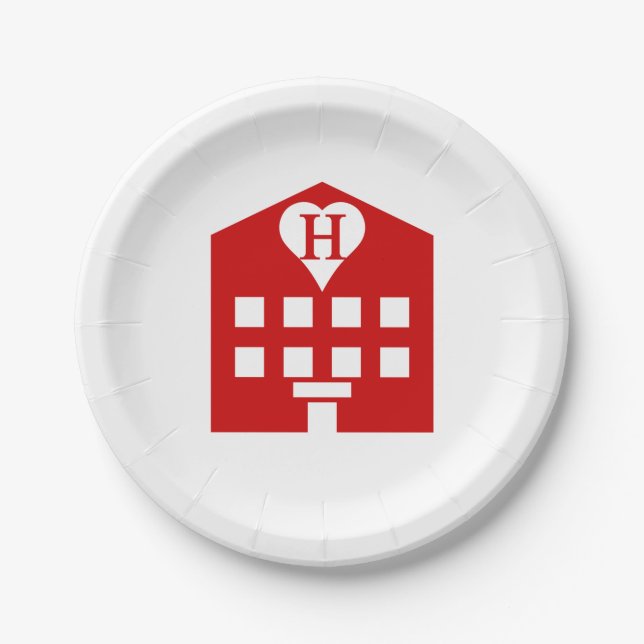 Liebe Hotel Japanese Emoji Pappteller (Vorderseite)