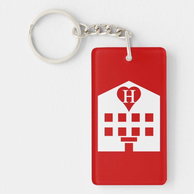 Liebe Hotel Japanese Emoji Schlüsselanhänger (Vorderseite)
