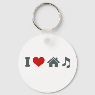 Liebe House Music Schlüsselanhänger