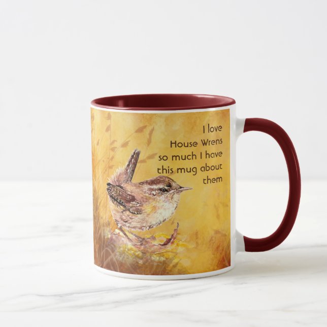 Liebe House Wrens so viel Spaß Zitat Tasse (Rechts)