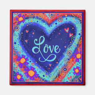 Liebe Hübsches Blumenherz Trendy Inspiration Spaß Magnet