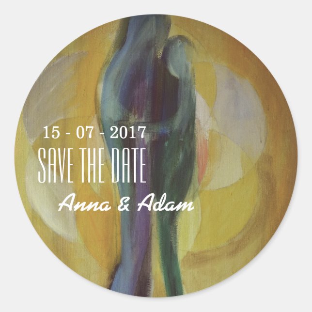 Liebe Hug Couple Wedding Sticker (Vorderseite)