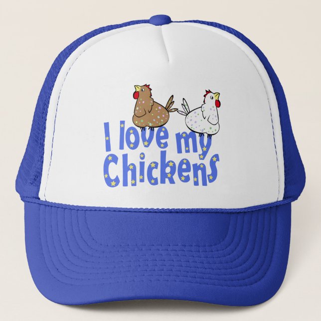 Liebe-Hühner - Kappe (Vorderseite)