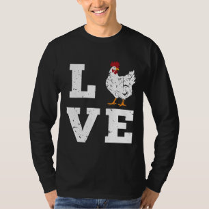 Liebe Hühnerzucht Bauer Geburtstag T-Shirt