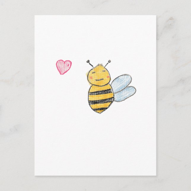 Liebe Hummel Postkarte (Vorderseite)