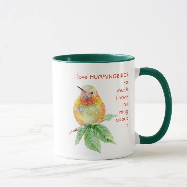 Liebe HUMMINGBIRDS so viel Spaß Zitat Tasse (Rechts)