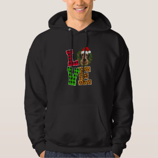Liebe Hund Airedale Terrier Weihnachtsmann Hut Leo Hoodie