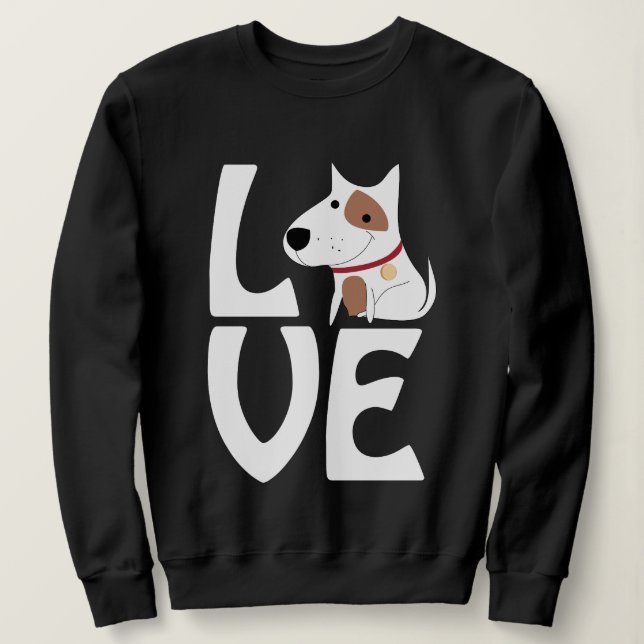 Liebe-Hund-Kapuzenpullover – Cute & Cozy Style Sweatshirt (Design vorne)