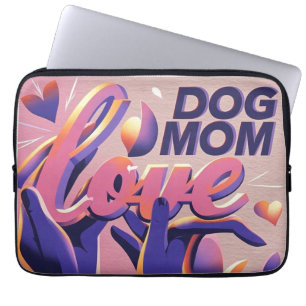 Liebe Hund Mum Pink Lila Laptopschutzhülle